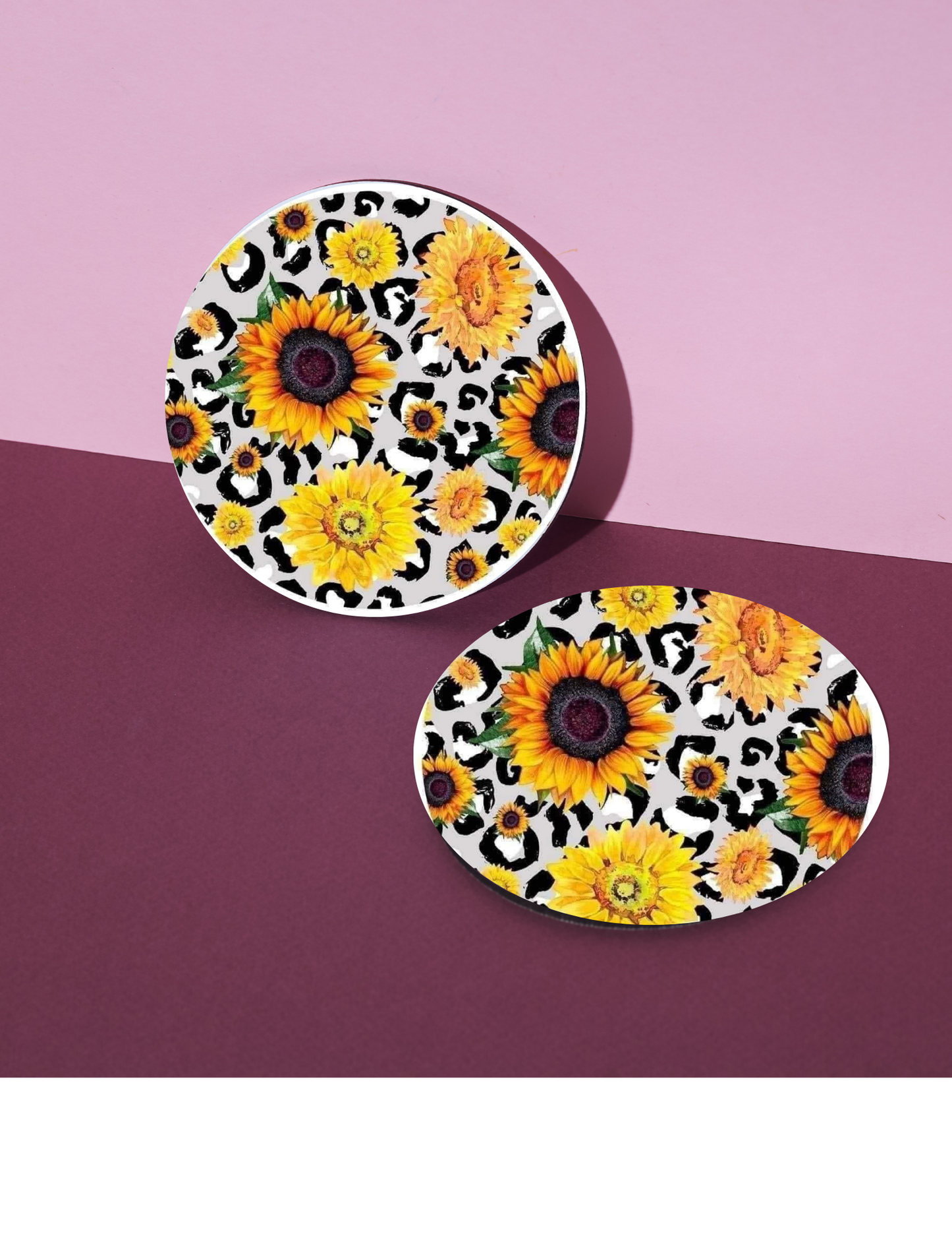 Sunflowers with cheetah print