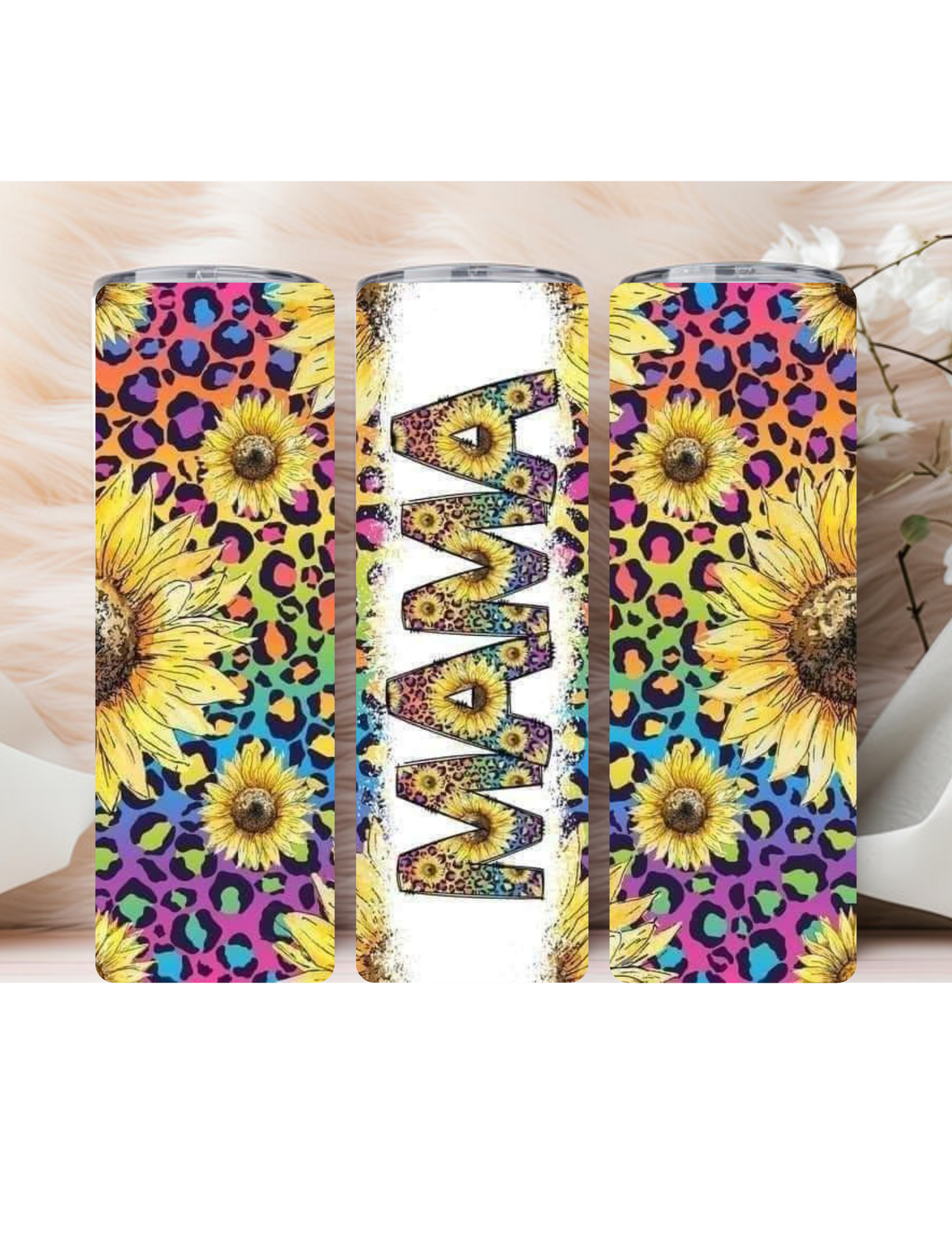 Mama with sunflowers