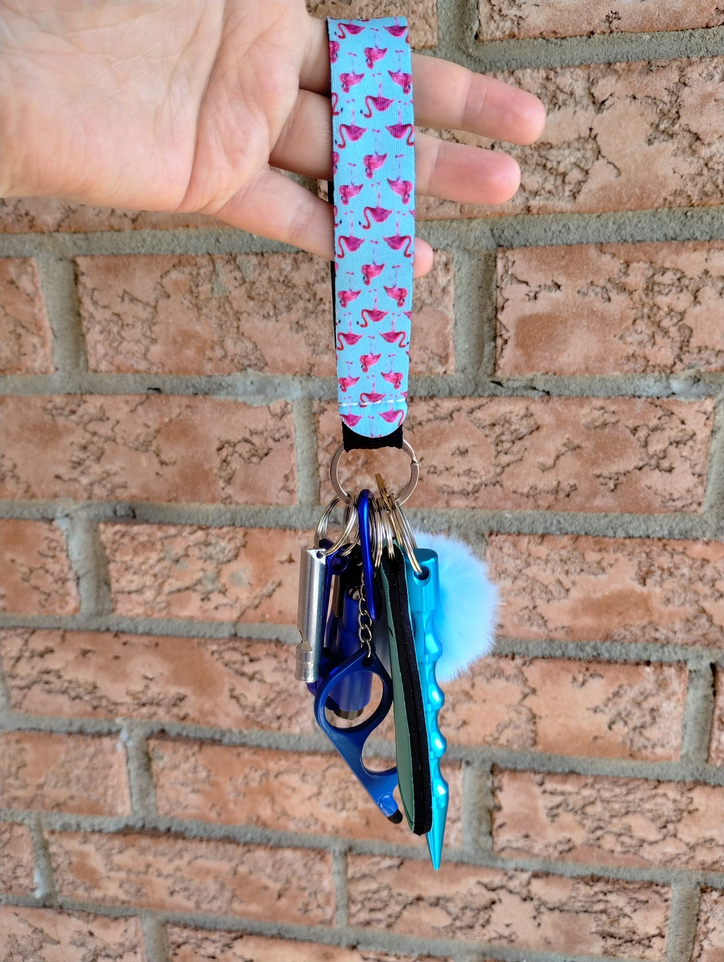 Soft wristlet self defense keychains