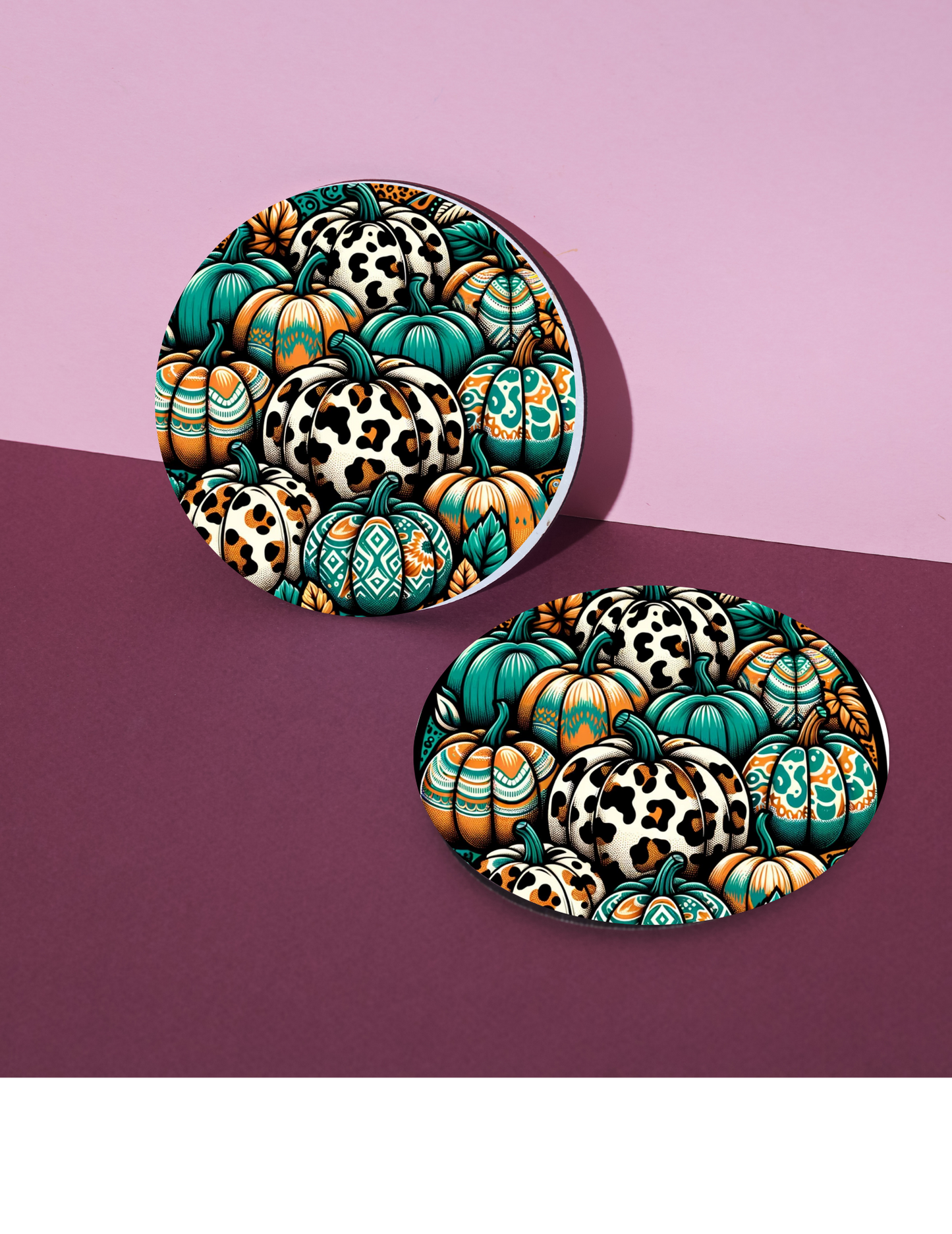 Girly Halloween car coasters