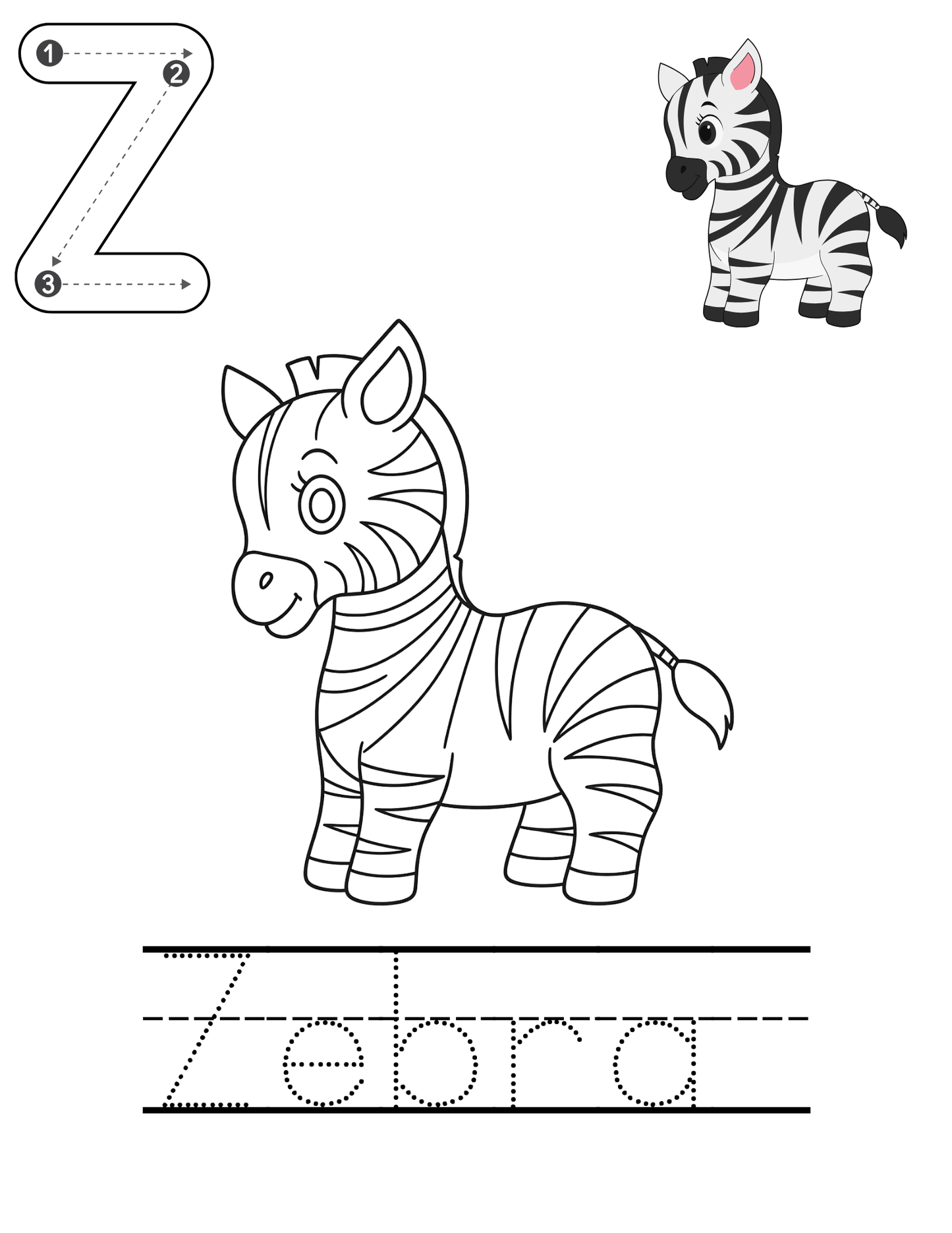 Alphabet tracing template