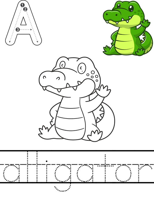 Alphabet tracing template