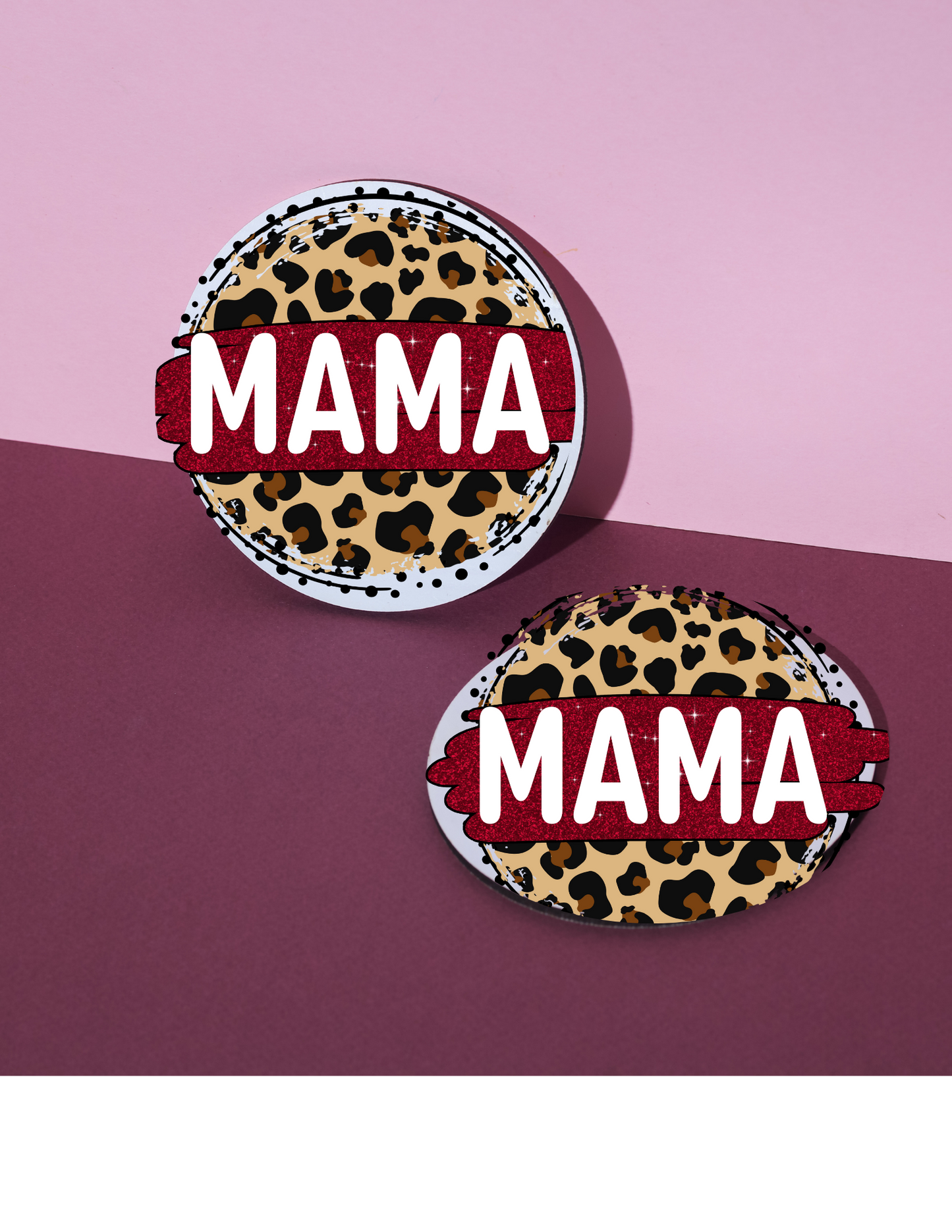 Mama with cheetah print