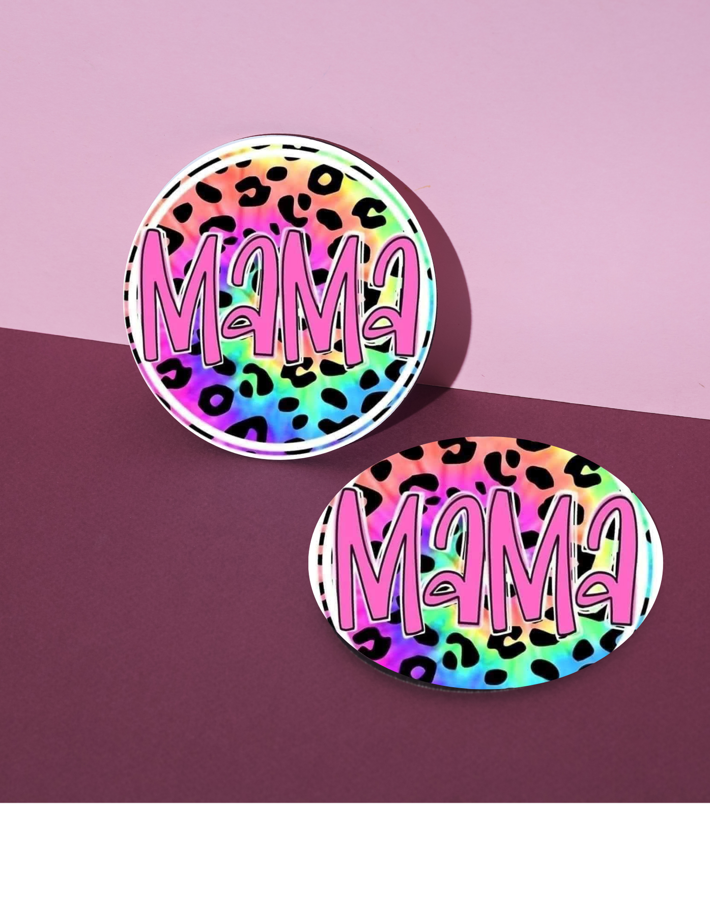 mama with rainbow cheetah print