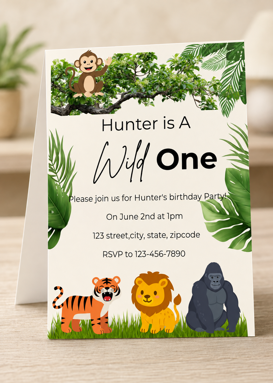 Wild One Invitation Template
