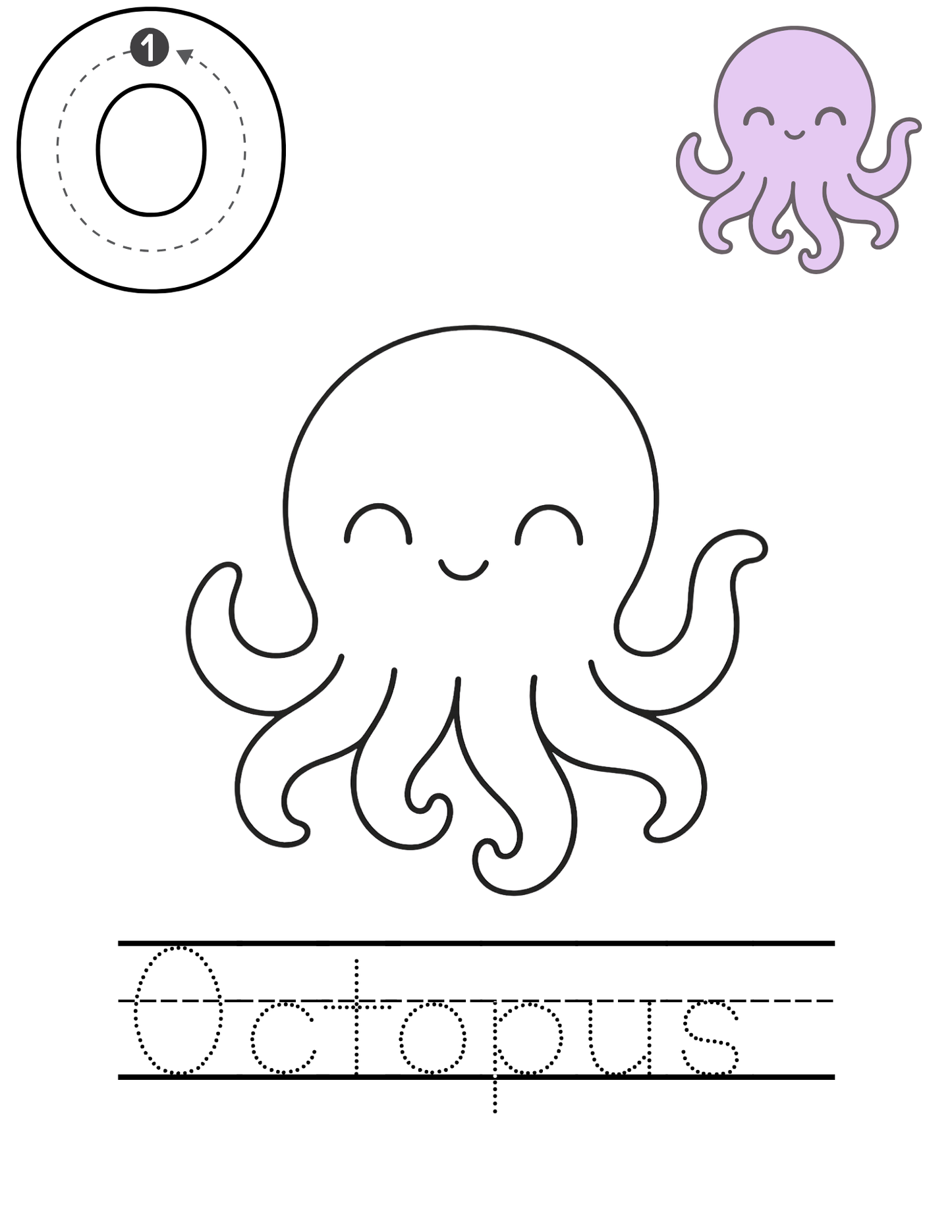 Alphabet tracing template