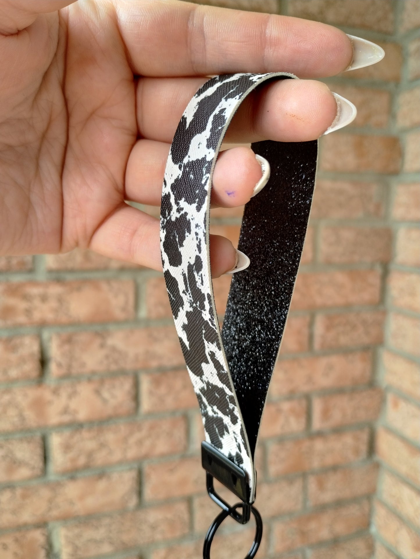 Western faux leather keychains