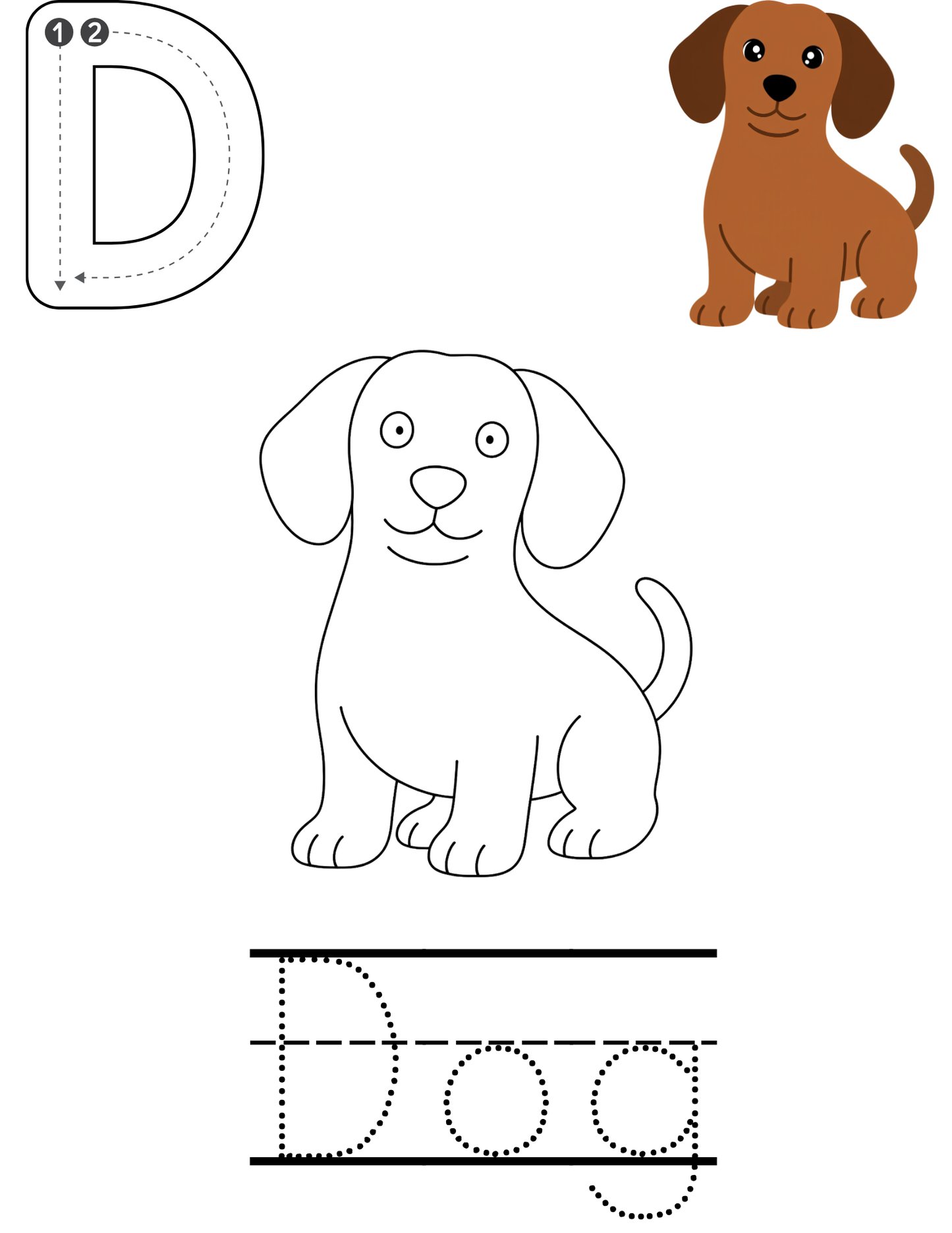 Alphabet tracing template