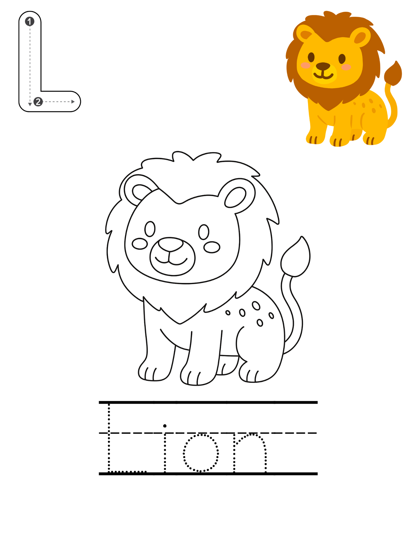 Alphabet tracing template