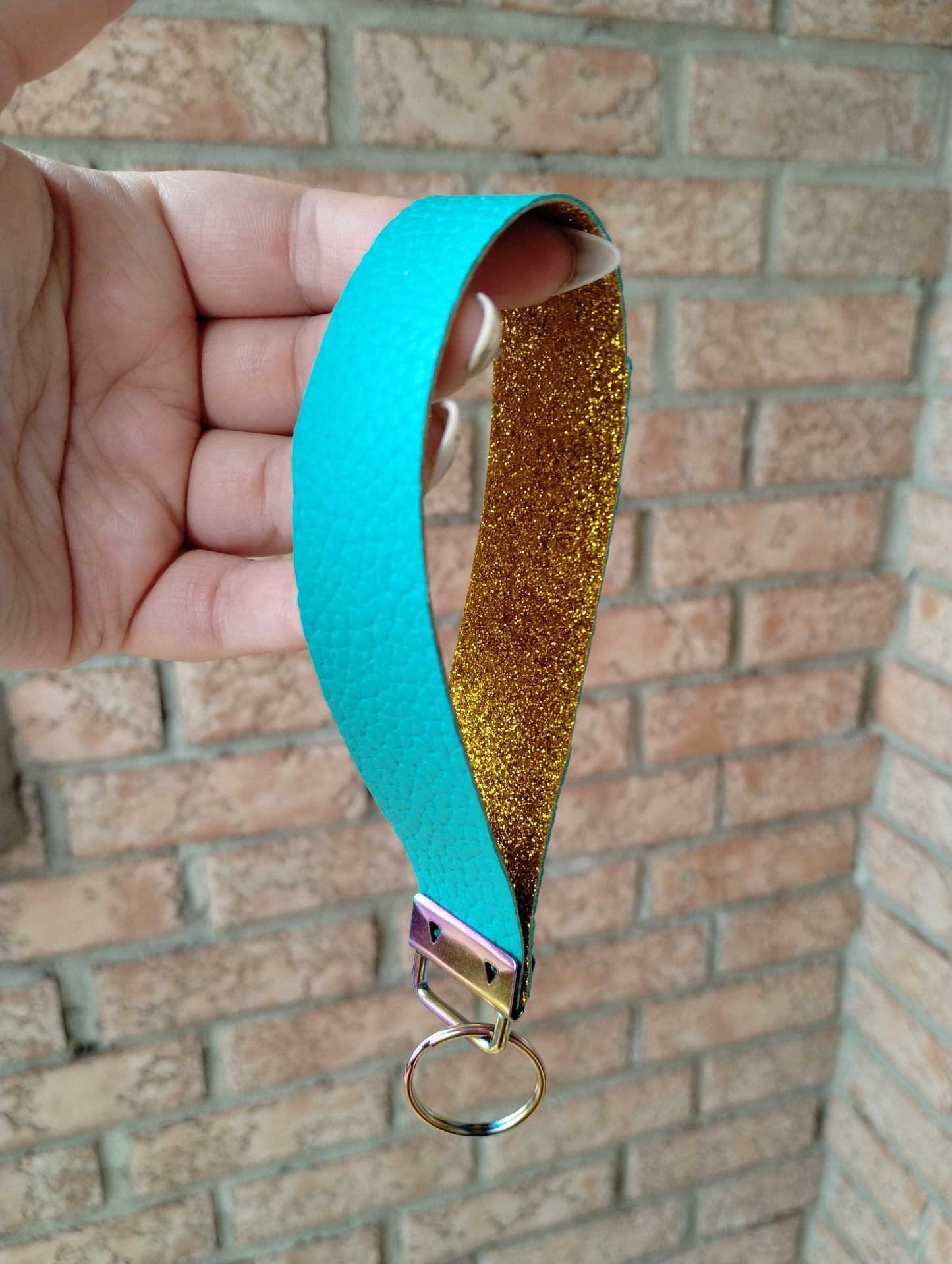 Western faux leather keychains