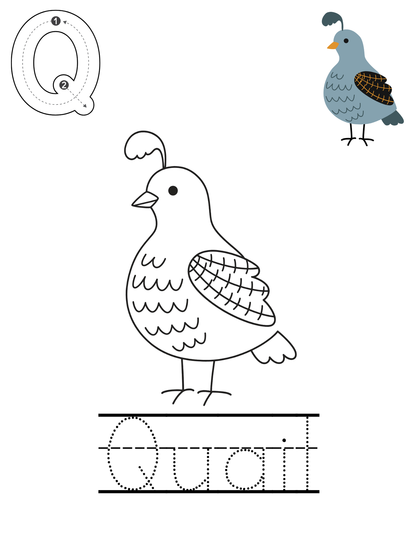 Alphabet tracing template