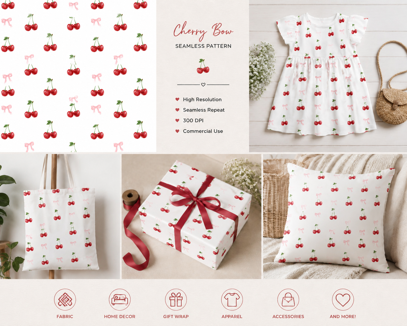 Cherries and bows