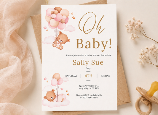 Baby Shower Invitation Template