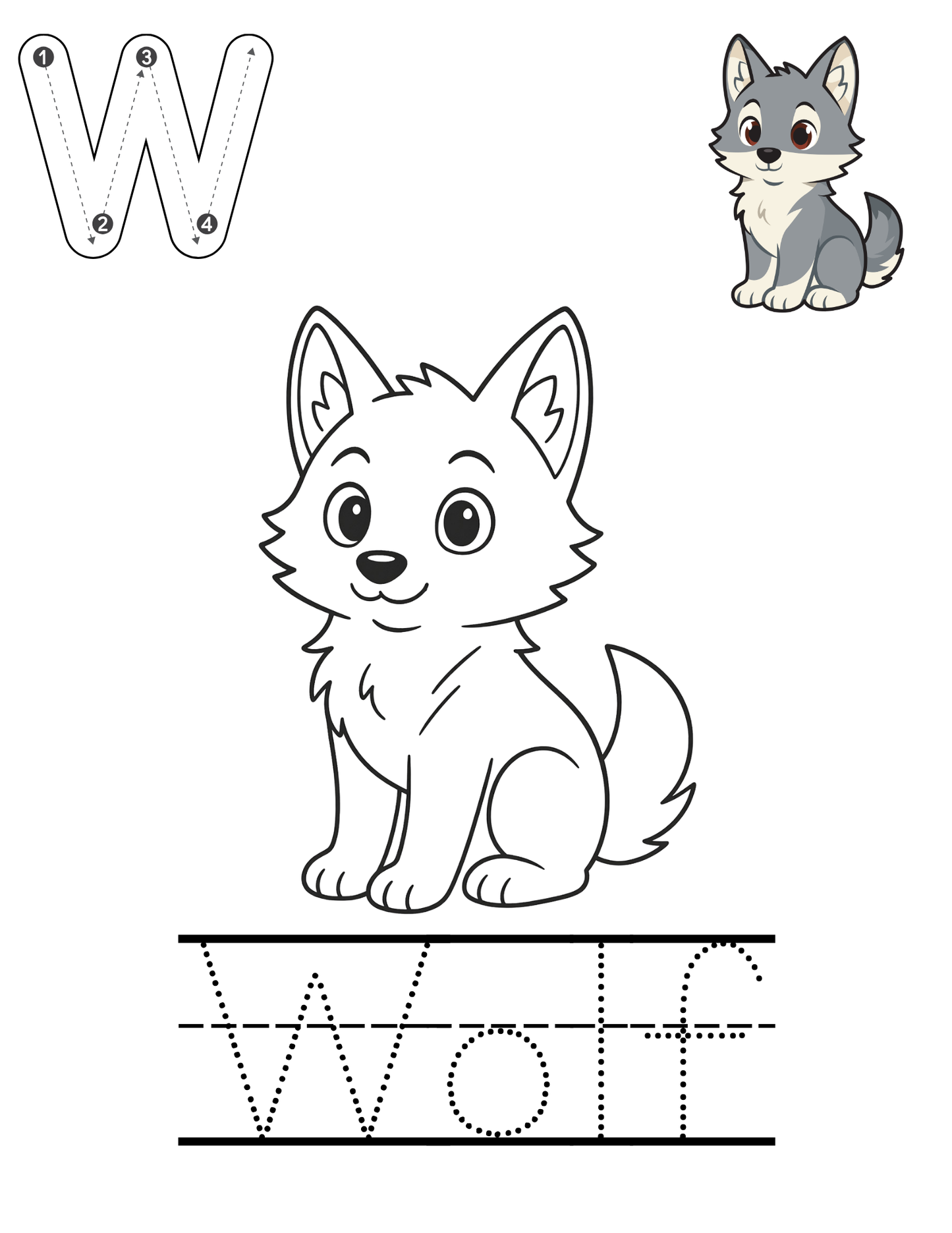 Alphabet tracing template