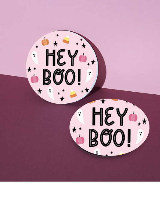 Girly Halloween car coasters