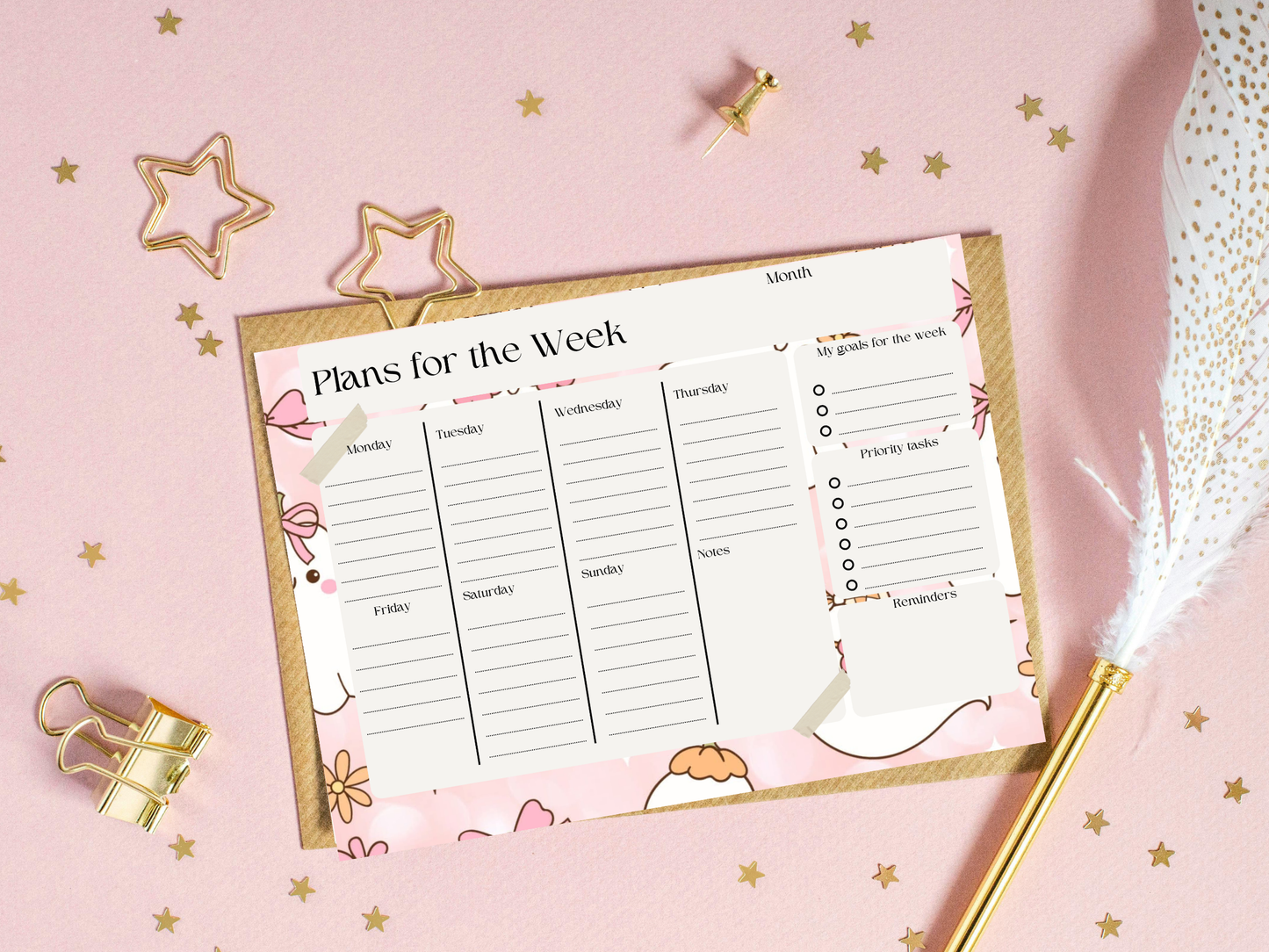 Halloween plans of the week planner templates