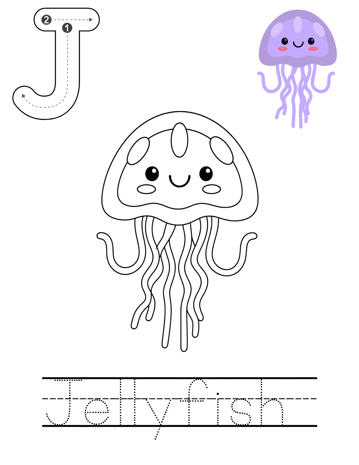 Alphabet tracing template