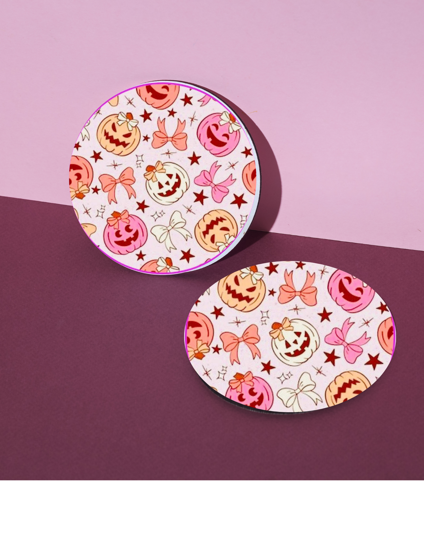 Girly Halloween car coasters