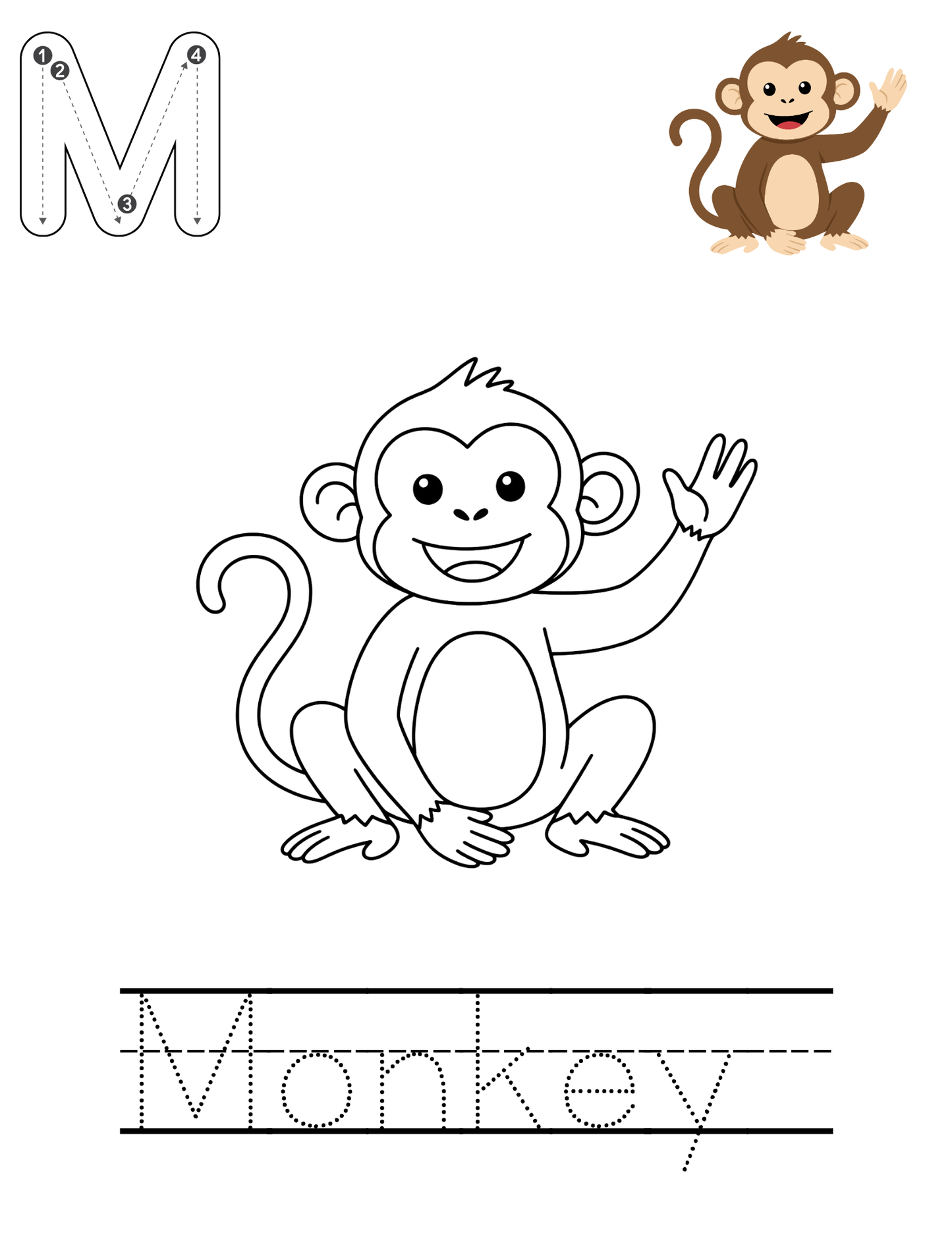 Alphabet tracing template
