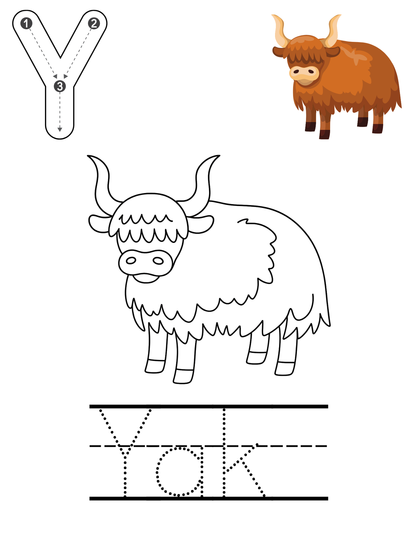 Alphabet tracing template