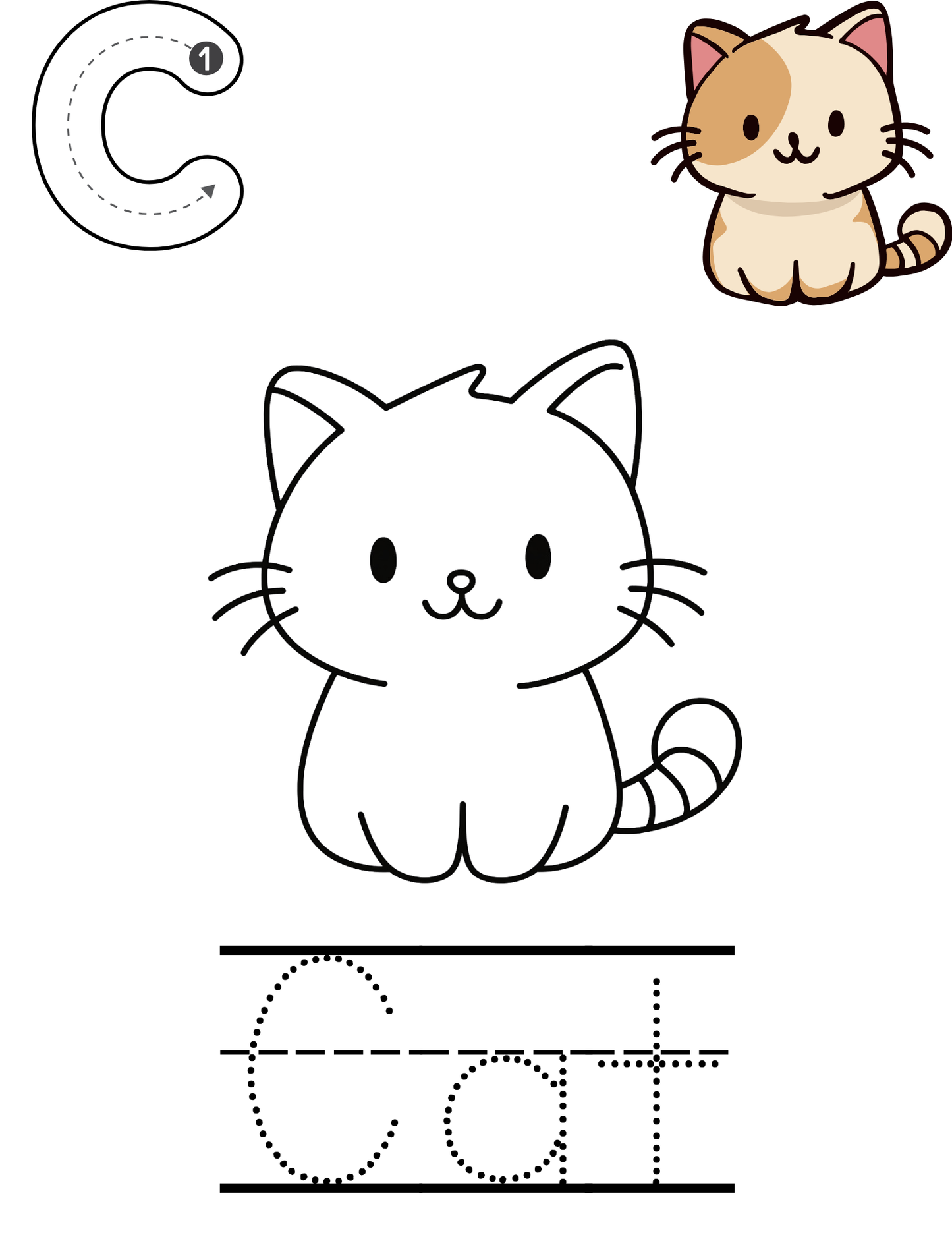 Alphabet tracing template