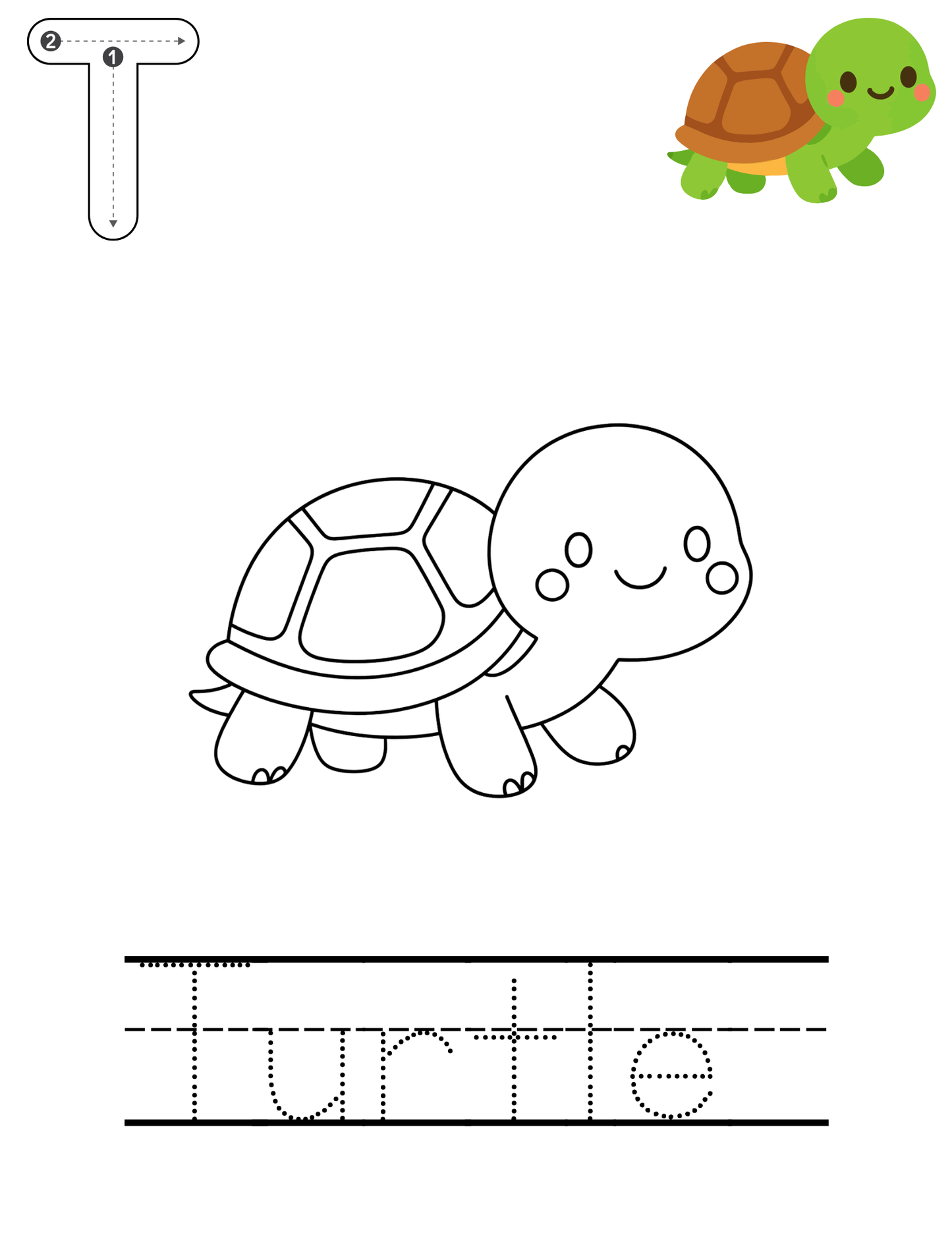 Alphabet tracing template