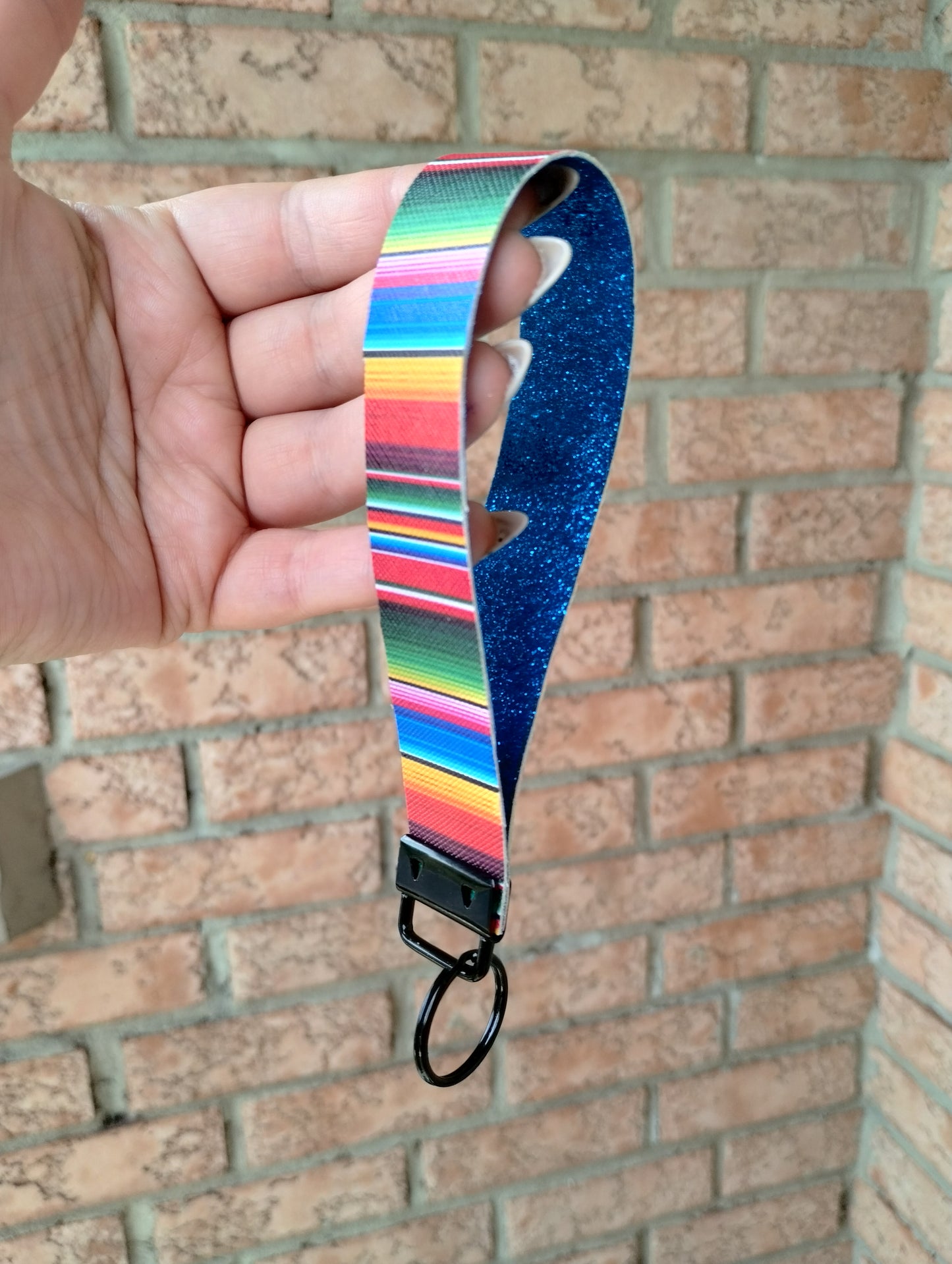 Western faux leather keychains