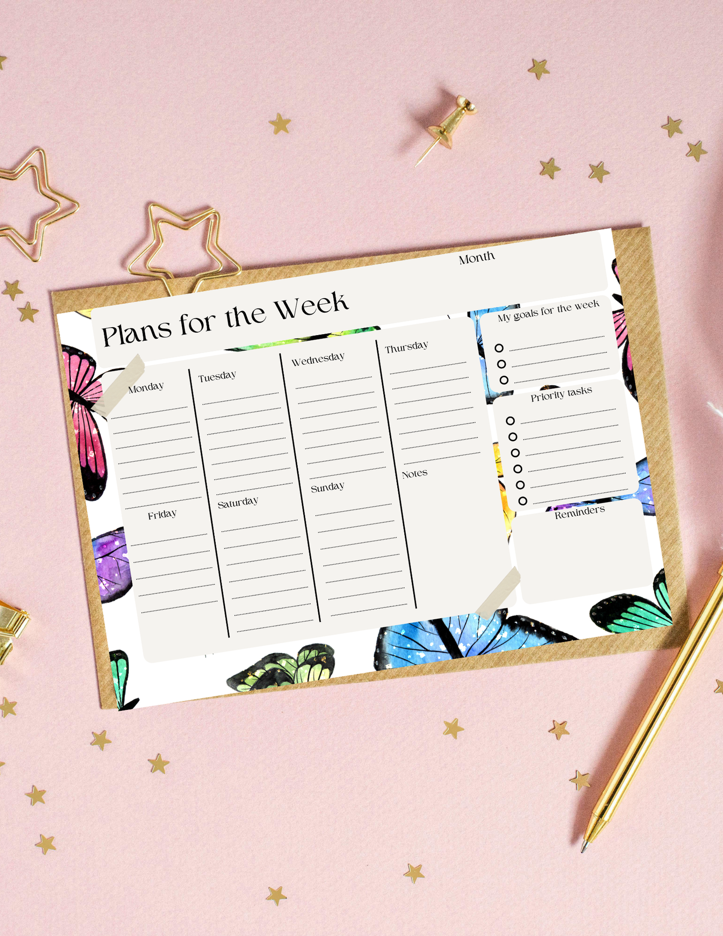 Butterfly plan of the week planar template
