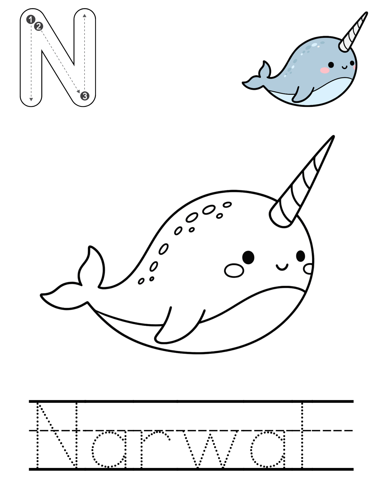 Alphabet tracing template