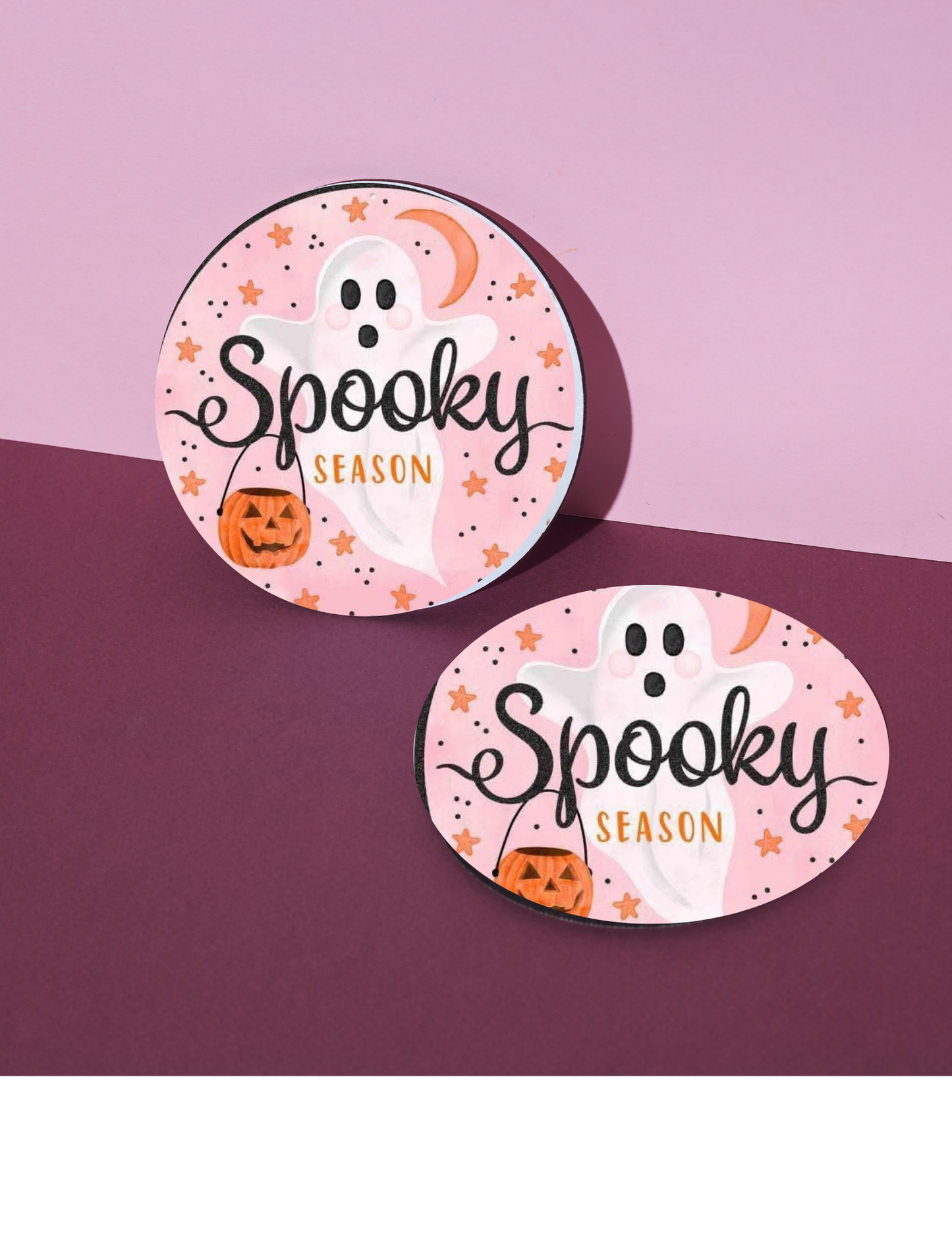 Girly Halloween car coasters