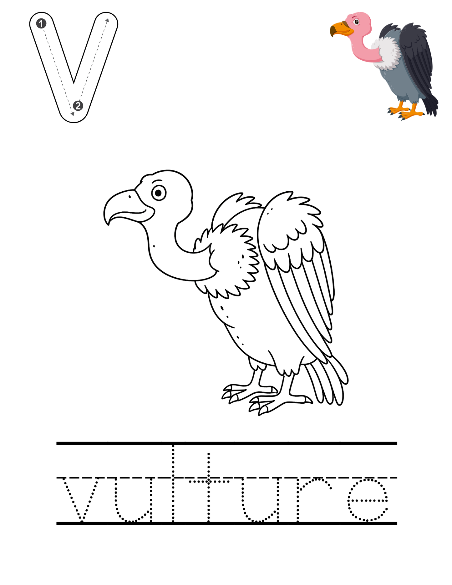 Alphabet tracing template