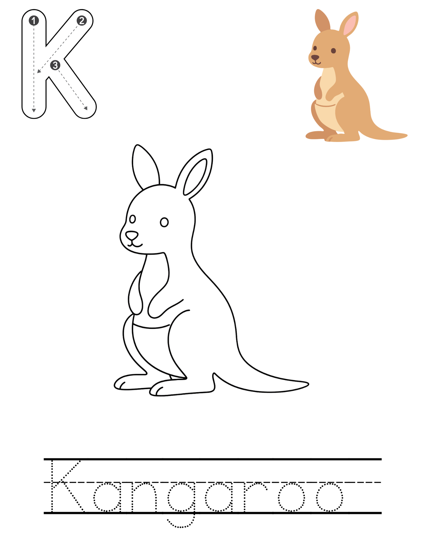 Alphabet tracing template