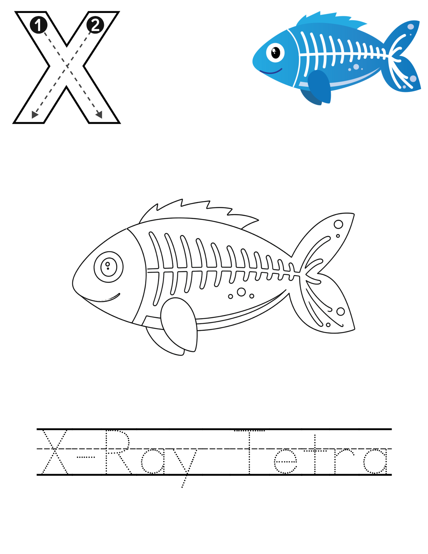 Alphabet tracing template