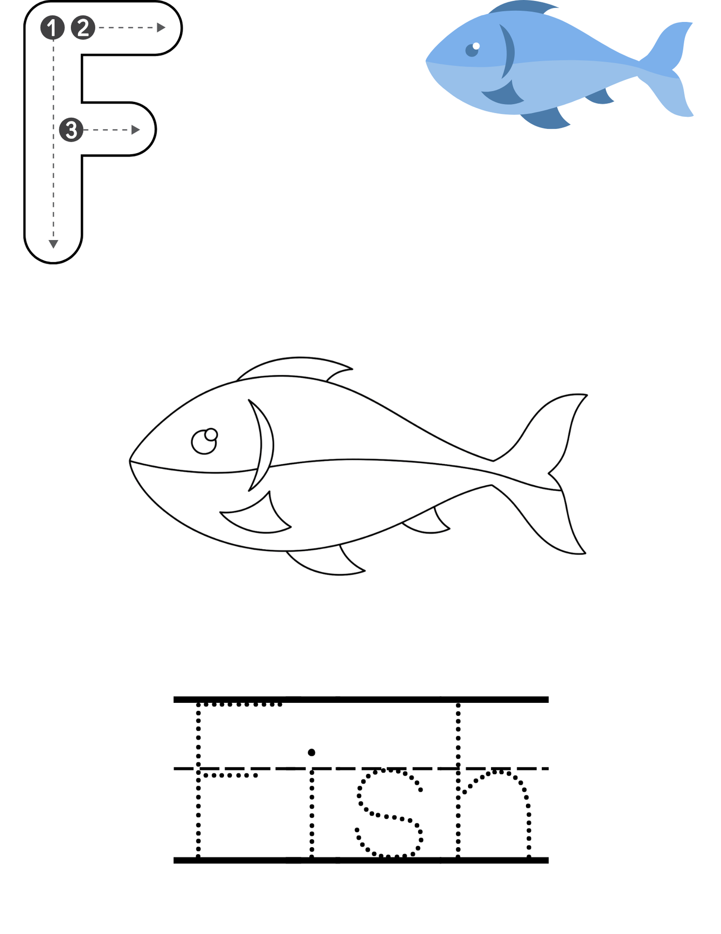 Alphabet tracing template