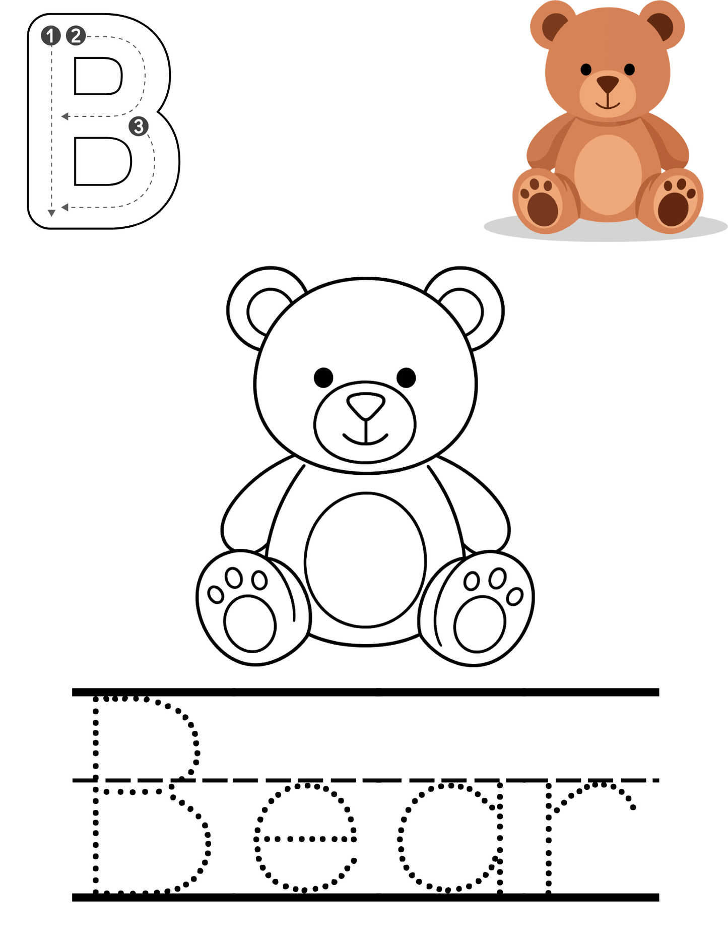 Alphabet tracing template