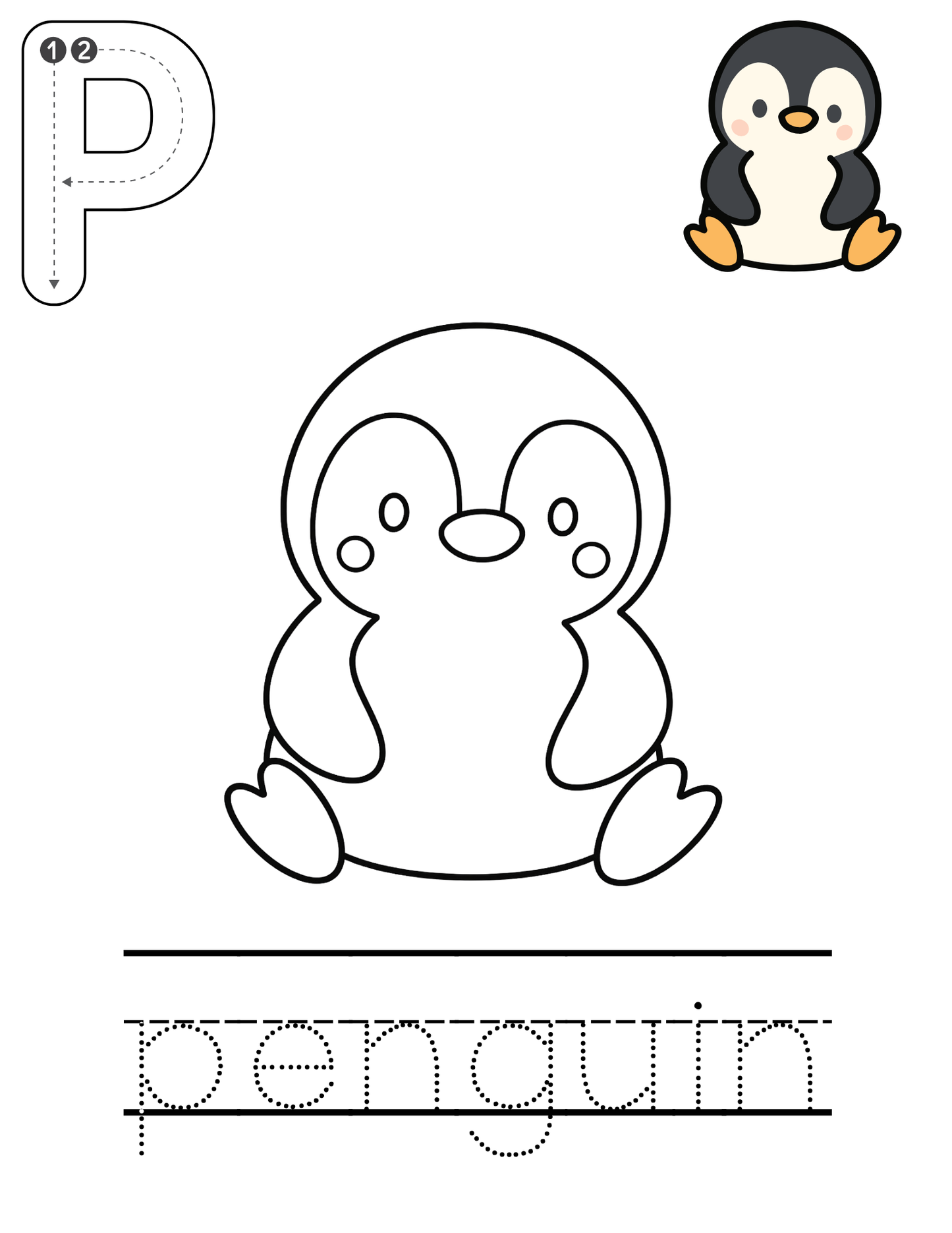 Alphabet tracing template